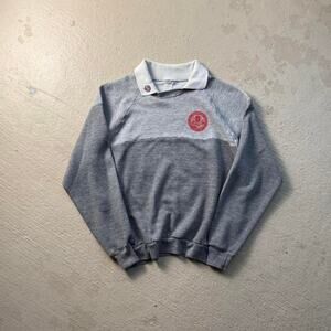 Vintage 80s Collared Two Tone School Sweatshirt